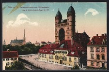 Ulm / Donau, Offizierskasino vor Garnisonskirche, Ansichtskarte 1918