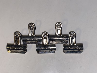 Lot Of 5 Vintage C Howard Hunt Pen Co. Everhandy Clip No. 1 Metal Camden NJ USA