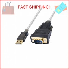 DTECH Serial Cable to USB Adapter DB9 Male RS232 Port Supports Windows 11 10 8 7