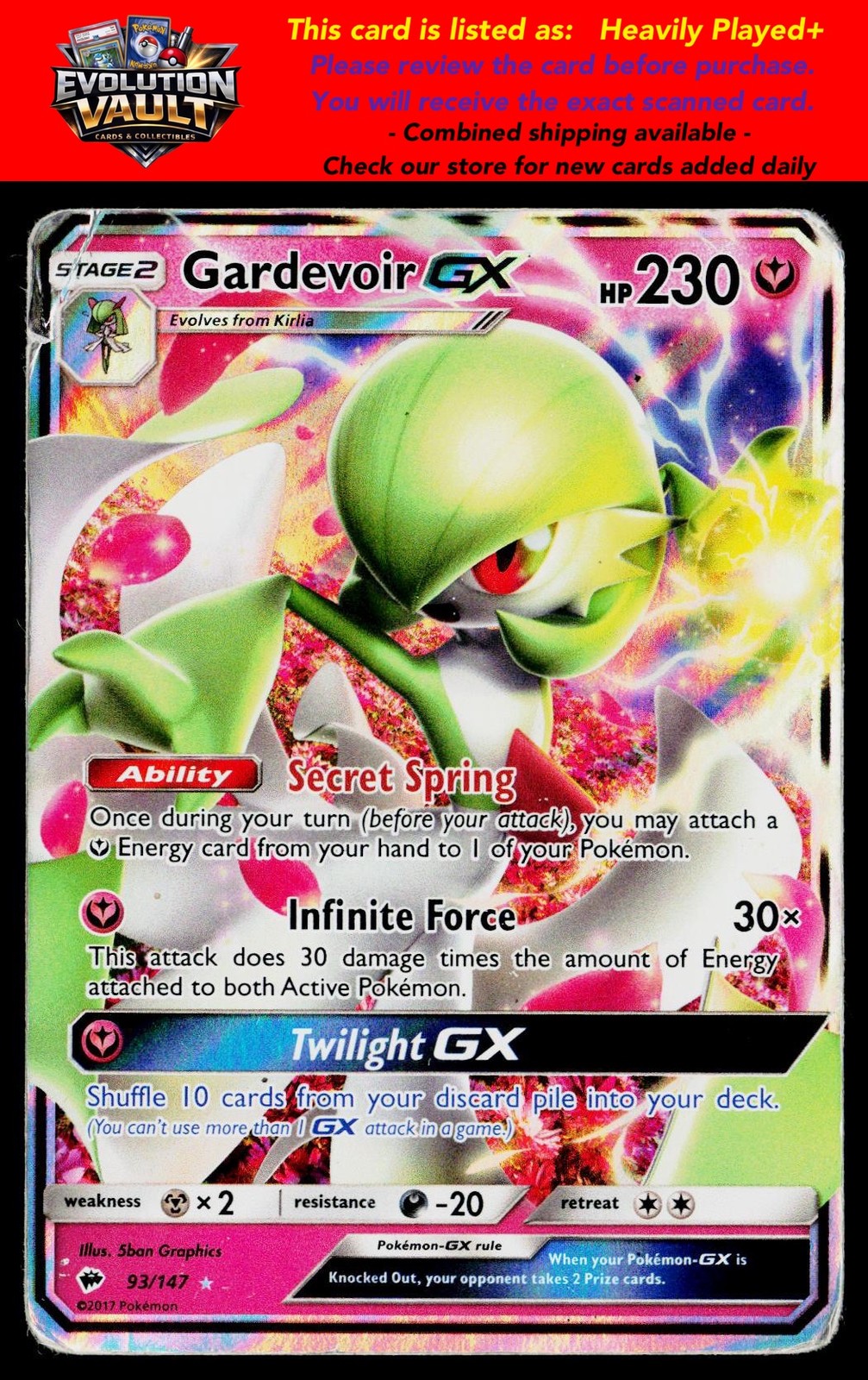 SM - Burning Shadows #93/147 Gardevoir GX