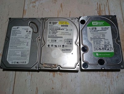 Three Hard Drives For Sale Western Digital And Seagate Untested 