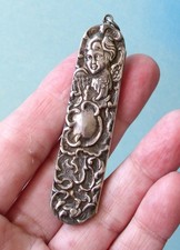 RARE Vtg REO STERLING Silver Reproduction of VICTORIAN Folding CHERUB Baby Comb