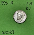 1996-D Roosevelt Dime 10c Gem BU Brilliant Uncirculated US Coin See Pics