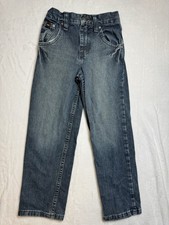 Wrangler 20X Straight Leg Denim Blue Jeans Western Cowboy Youth Boys Size 7 Slim