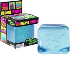 Nee Doh Nice Cube - Super Solid Squish  Blue - Brand New/Factory Sealed 
