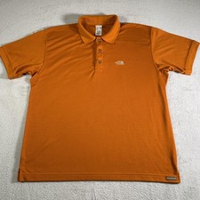 The North Face Polo Shirt Mens XL Orange VaporWick Performance Hiking Golf