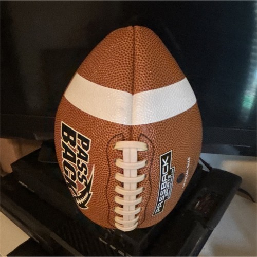Passback Official Size Football Passing Training Aid Ball Brown/White/Black