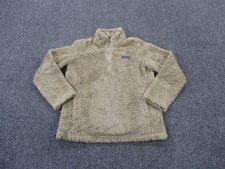 Patagonia Jacket Girls M 10 Beige Los Gatos Fuzzy Fleece Pullover Outdoor 65495