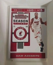 Bam Adebayo 2019-20 Panini Contenders Basketball Season Ticket No. 8