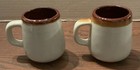 Ocean City MD Ceramic Pottery Mugs Floral Ornate Cream/Brown Mom & Pop Set — photo 2