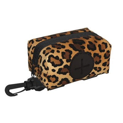 Leopard Print Dog Poop Bag Holder Tiger Skin Waste Bag Dispenser for Leash Po...