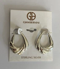 ✨Giani Bernini Sterling Silver Twisted Hoop Earrings MSRP $71✨