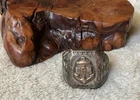 Vintage    WW2   US Navy       Military          Sterling   Ring     Size 10 1/2