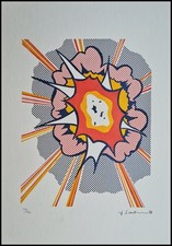 ROY LICHTENSTEIN * Explosion * 50 x 35 cm *signed lithograph*limited # 116/150