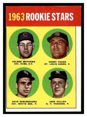 1963 Topps Baseball #54 Mathews Fanok DeBusschere Cullen 63TBB-04