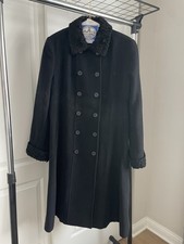 OSCAR DE LA RENTA BLACK 100% WOOL COAT 