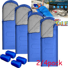 2/4x Thick Adult Cold Weather Sleeping Bag For Big  Tall Waterproof Winter Bags