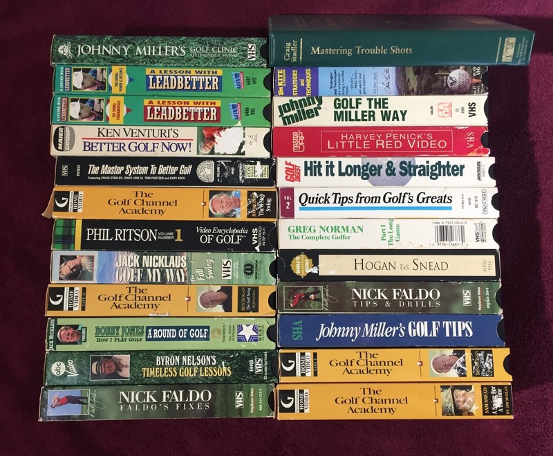 Huge Lot of 26 VHS Golf Instructional Training Tapes - Nicklaus Faldo Bob Mann +