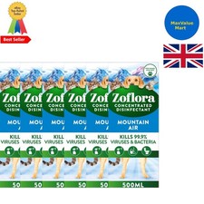 Concentrated 3-in-1 Disinfectant 6 Bottles x 500ml - Antibacterial Cleaning