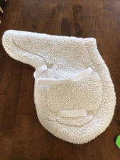 Fitted Little Dressage Pad 17 Inch Top 18 Inch Side White Fleece Cotton Under 