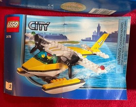 LEGO CITY: Seaplane (3178) Lego Airplane, Yellow Sea Plane W Box & Manual 100%