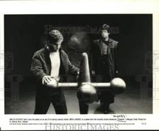 1991 Press Photo Emilio Estevez and Mick Jagger star in the film "Freejack"