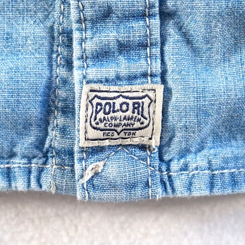 Polo Ralph Lauren Kids Shirt Blue Denim Pearl Snap Guitar & Rose Embroidered 6X - Picture 13 of 19