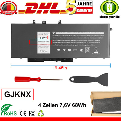 68Wh GJKNX Akku für DELL Latitude 5480 5580 5490 5491 5590 451-BBZG Laptop 7,6V
