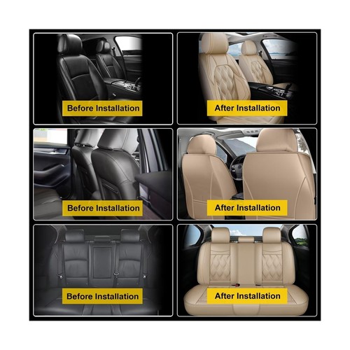 AOMSAZTO Car Seat Covers,Full Set 5 Seats Custom Fit for Toyota Camry 2002-20... - Picture 7 of 8