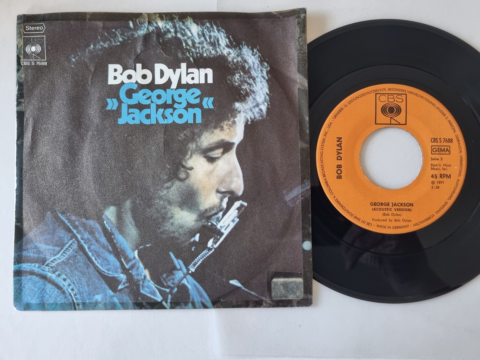 Bob Dylan - George Jackson 7'' Vinyl Germany/ READ FOR CONDITION!