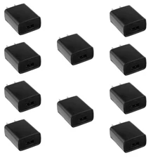 LOT OF 10 5V/2A USB Wall Adapter Charger for Smartphones - [PA-US5V2A] - Black