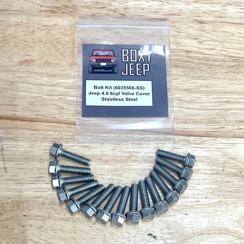 Jeep 4.0 6cyl Valve Cover Bolt Kit Fits XJ YJ TJ WJ ZJ Stainless