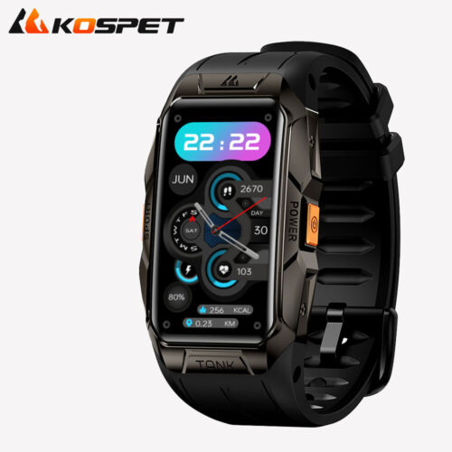 KOSPET TANK X1 Smartwatch Men's Fitness Watch 10 ATM Waterproof Watch Heart Rate - Picture 1 of 20