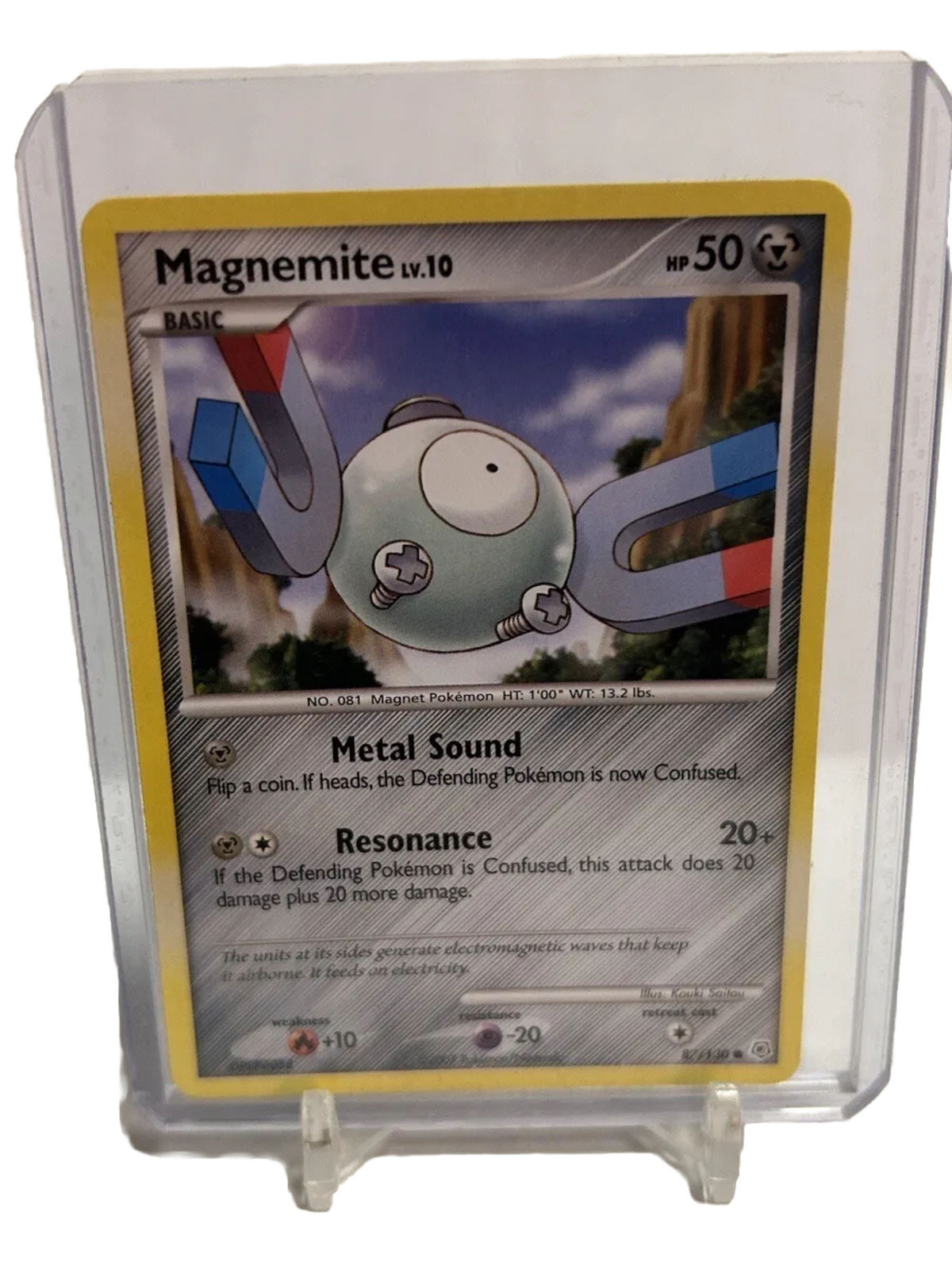 Pokemon Magnemite 87/130 Diamond and Pearl Card 2007 Nintendo NM