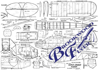 PIPER SUPER CRUISER PLAN + CONSTRUCTION ARTICLE for 40'' Super Scale FF Model