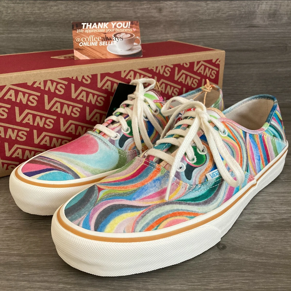 Vans x Chris Johanson Authentic Sf Swirl Multicolor Ultracush Size 10 Men s NWB