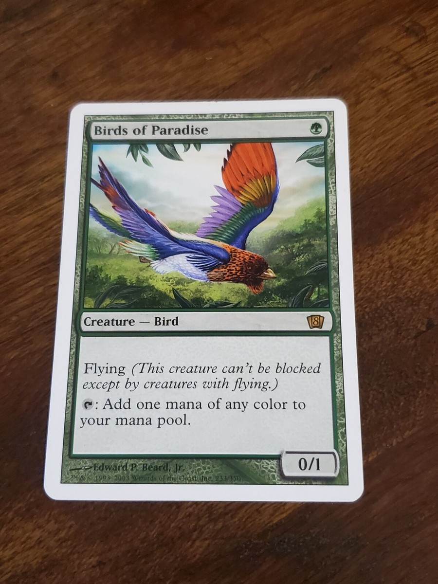 PSA9 MTG 英語　極楽鳥Birds of Paradise 8版　foil 1x Birds of Paradise, LP, 8th Edition, see photos, WOTC MTG