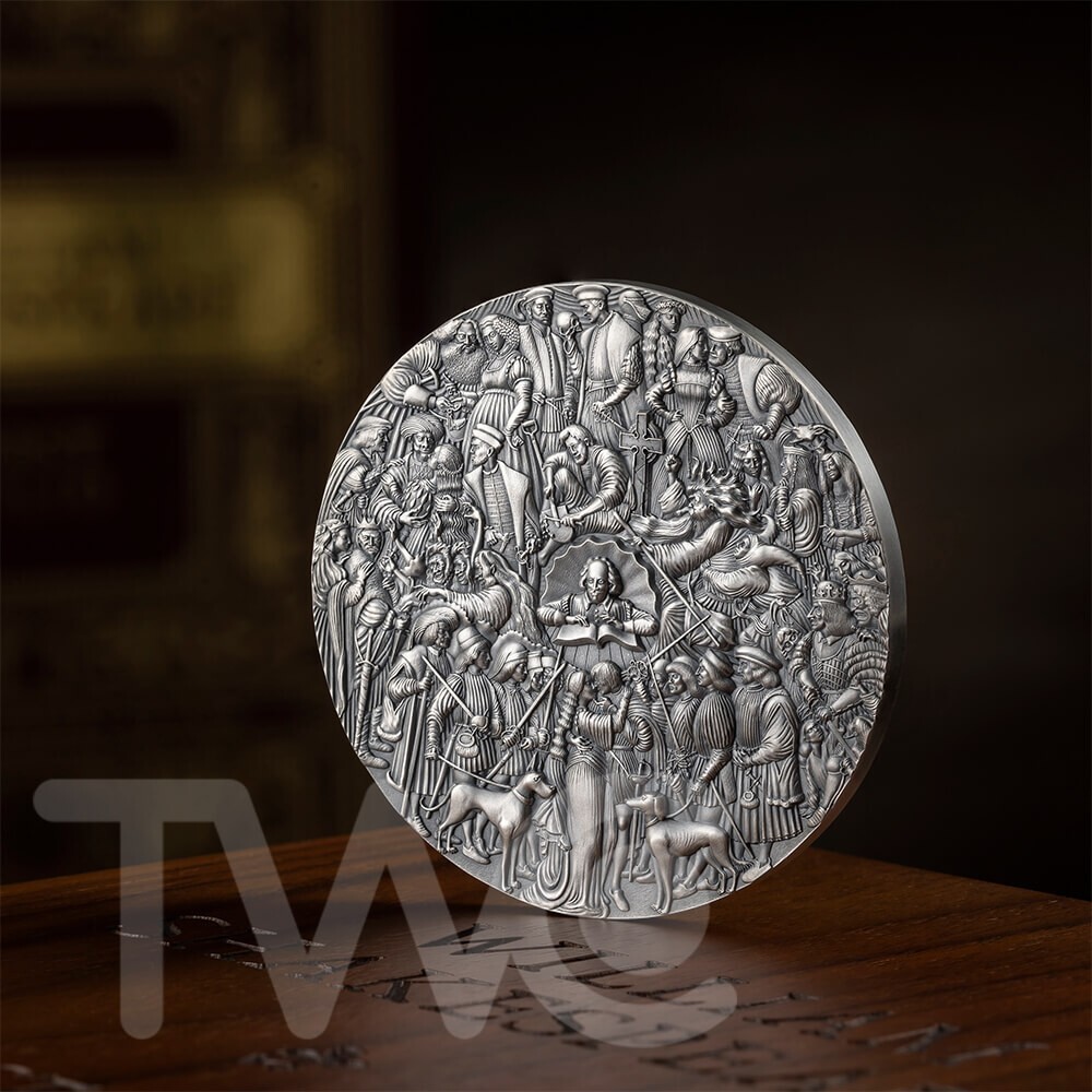 First Folio Anniversary William Shakespeare 5 oz Silver Coin CFA Cameroon 2023-image