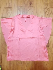 Ruby Ribbon Pink Sheer Sleeveless Sleep Top Blouse Sz S Small