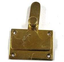 Vintage Solid Brass Rotary Toilet Lock Lever – 1930s Style by Bal