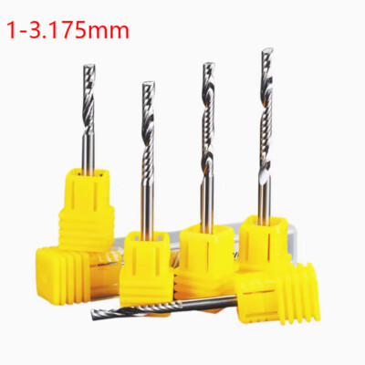 1mm-4mm Carbide Flat Nose End Mill Cutter 5A Single Flute CNC Router Bit 3.175mm
