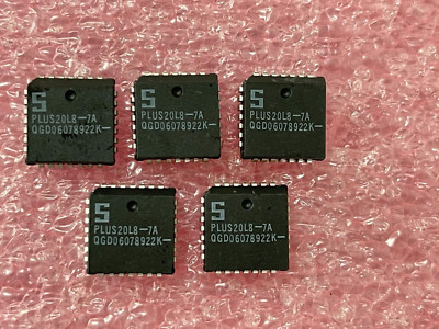 PLUS20L8-7A 28-Pin PLCC PROGRAMMABLE ARRAY (LOT OF 5)