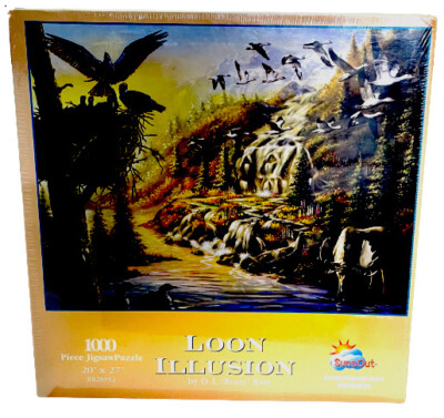 SunsOut 1000 Piece Jigsaw Loon Illusion by D. L. "Rusty" Rust New ...
