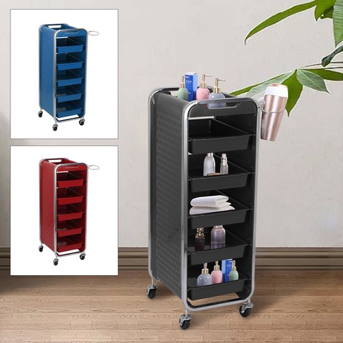 Chrome Frame Mobile Sturdy Beauty Spa Salon Trolley Hairdressing Storage Cart - Picture 1 of 15