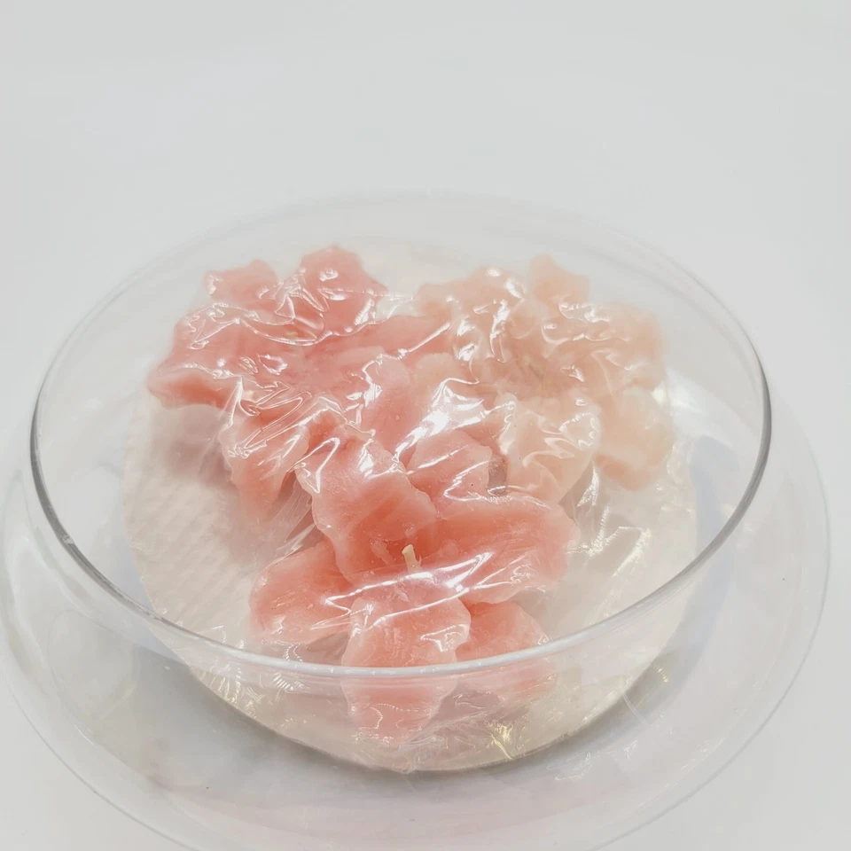 Velas de lírio tigela flutuante de vidro de 7 pol. de largura - Imagem 3 de 4