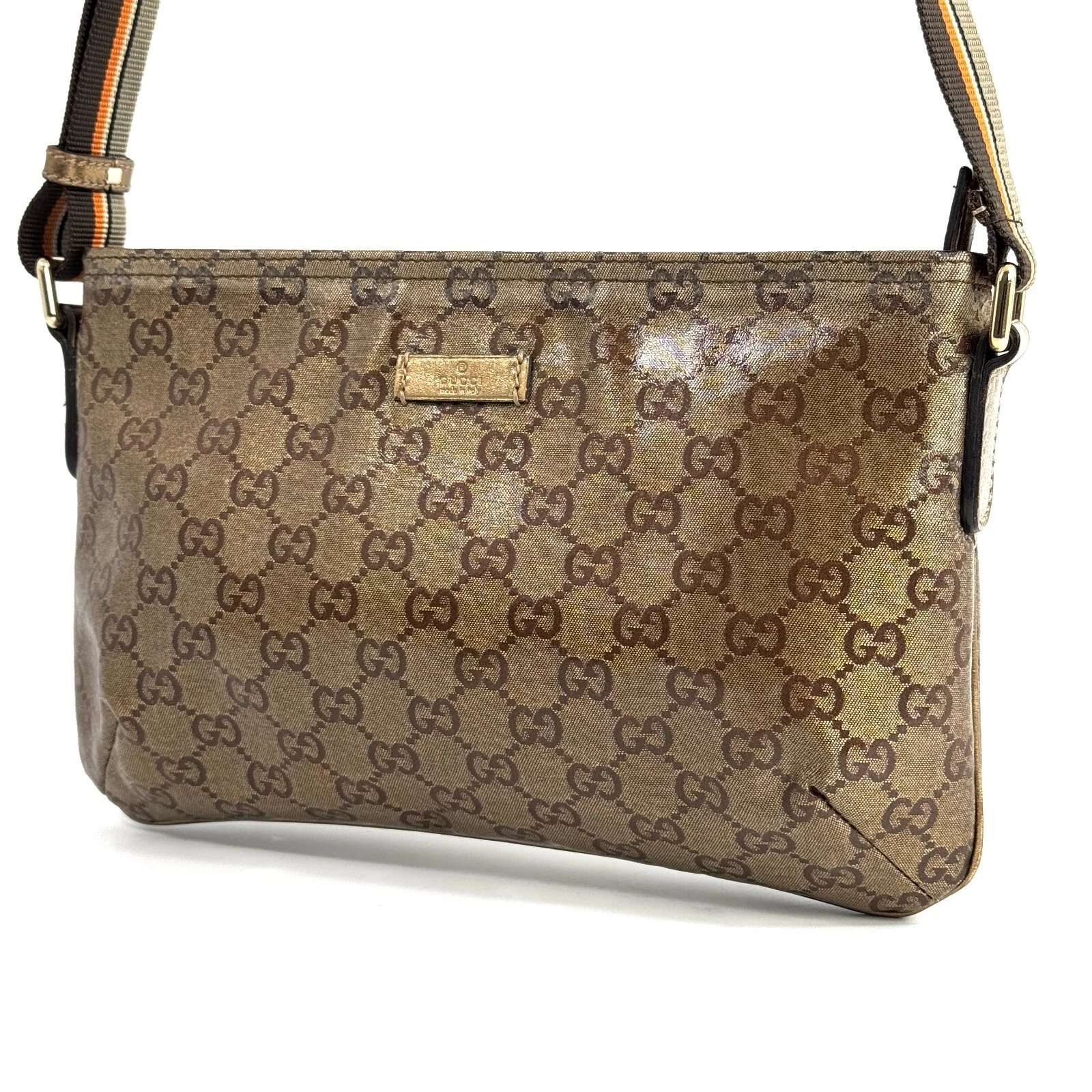 Sac à bandoulière GUCCI GG Supreme marron cristal authentique du Japon/0286