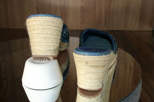 Madison Studio CAYMAN Stacked Wedge Bead Embellished Sandals Womens 10 - NWOB - Picture 7 of 12