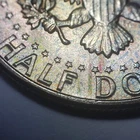 1964 50c Kennedy Half Dollar - Rainbow Spray Paint Toning - BU - SKU-Z3959