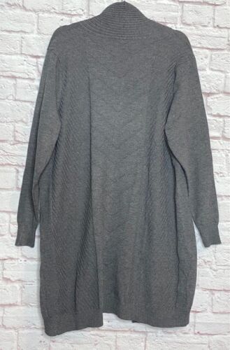 XL/1X/2X/3X nuovo grigio antracite leggero cardigan maglione giacca spolverino - Foto 2 di 14