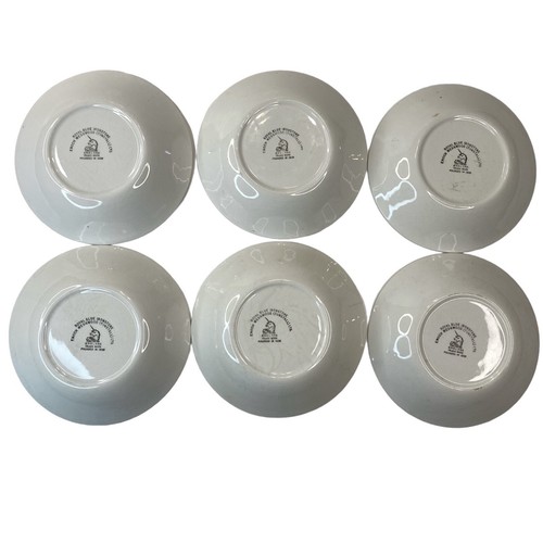 Plato de postre Royal Blue Ironstone cuenco de bayas Enoch madera de cuña Tunstall Inglaterra x6 - Imagen 2 de 12